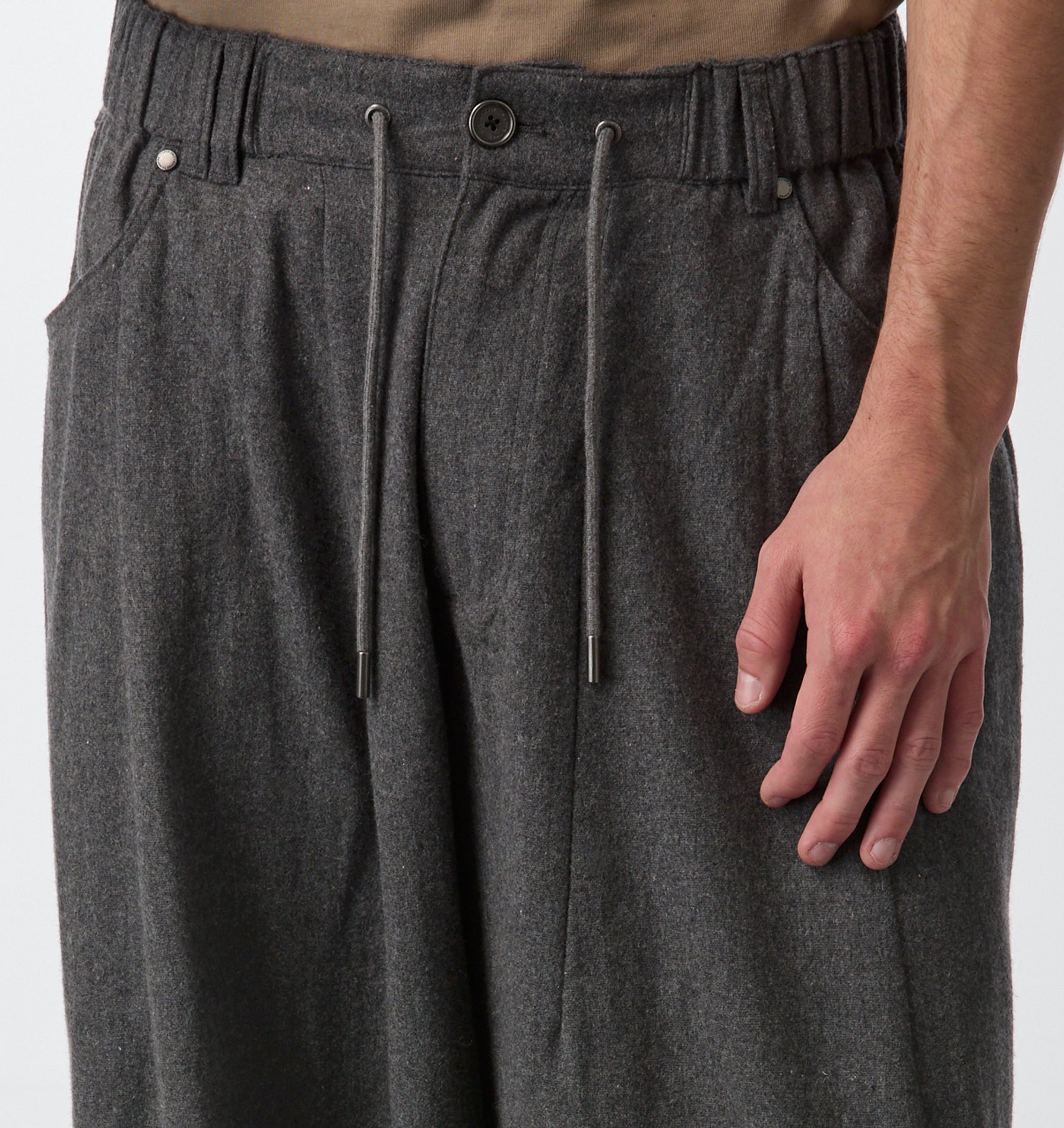 Akashi Wool Pant - Grey Marle