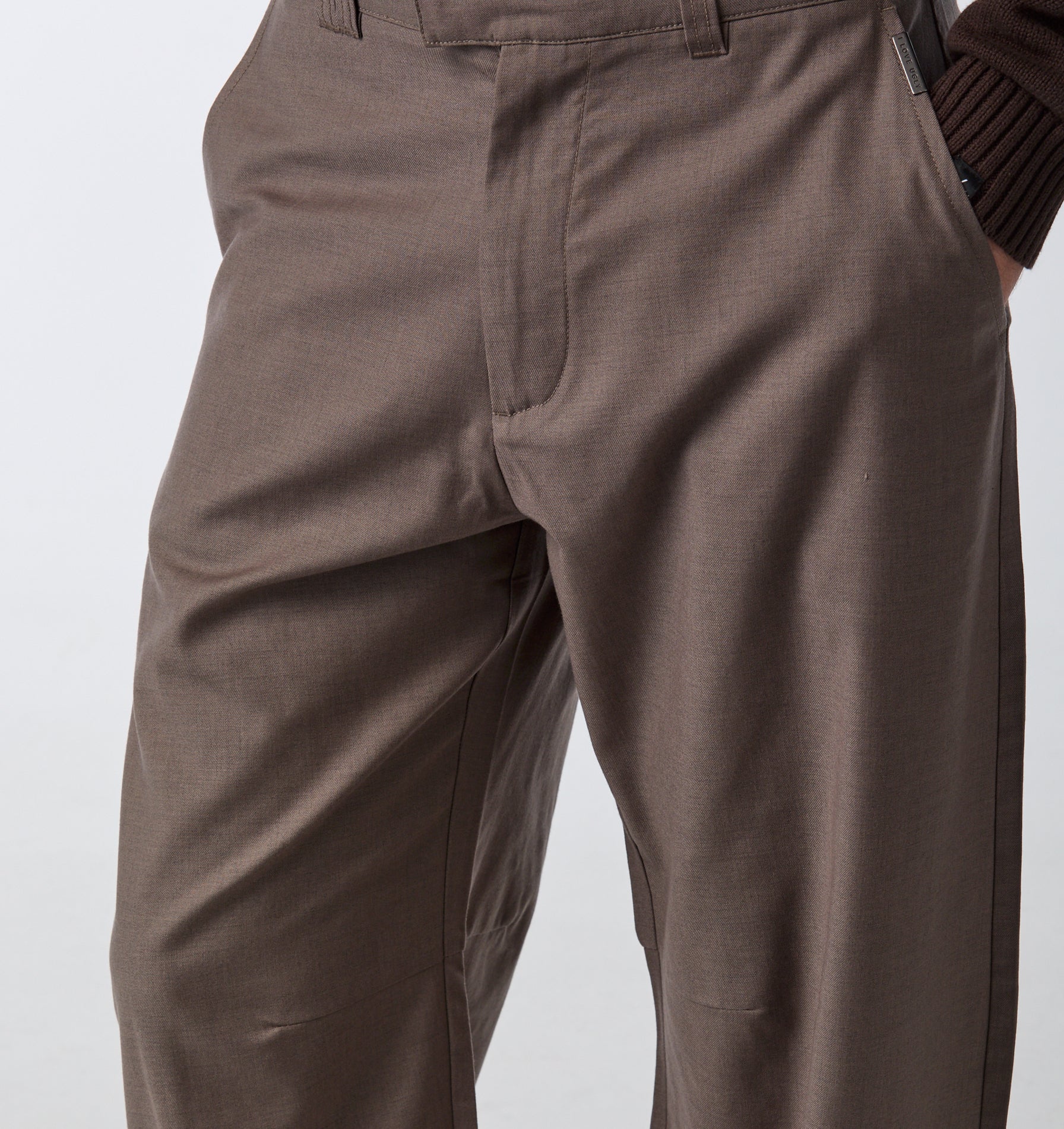 Barrel Leg Slack Pant - Mushroom