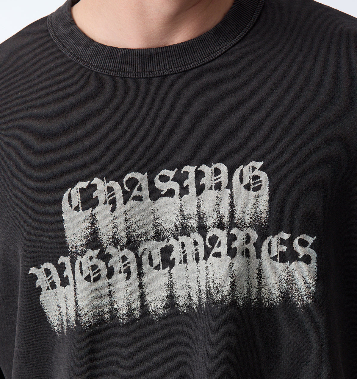 Nightmare Fleece Tee - Faded Black