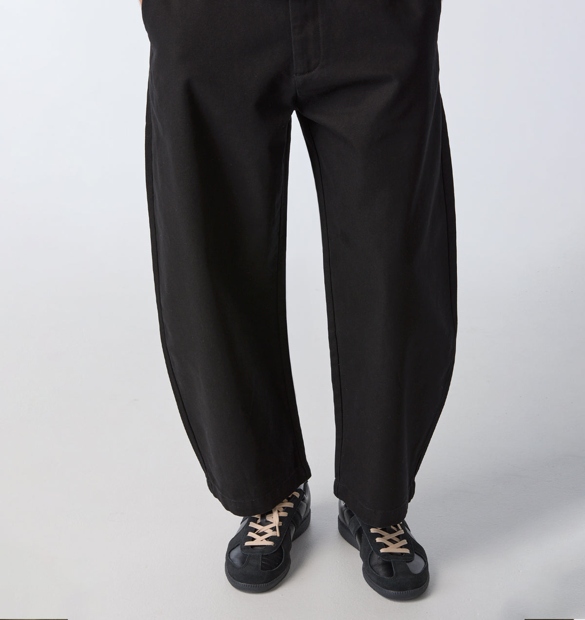 Barrel Leg Crop Pant - Black