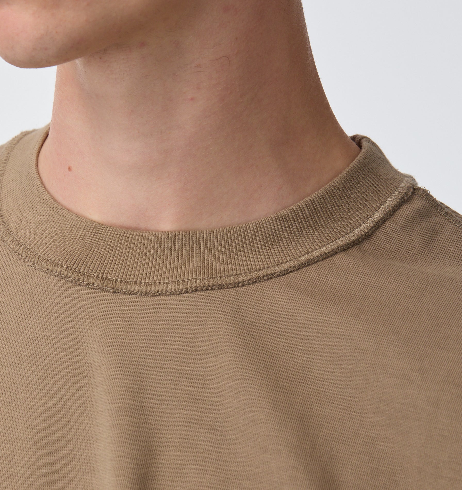 Crop Box Tee - Truffle