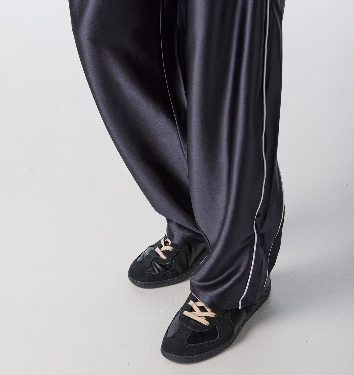 Satin Track Pant - Indigo