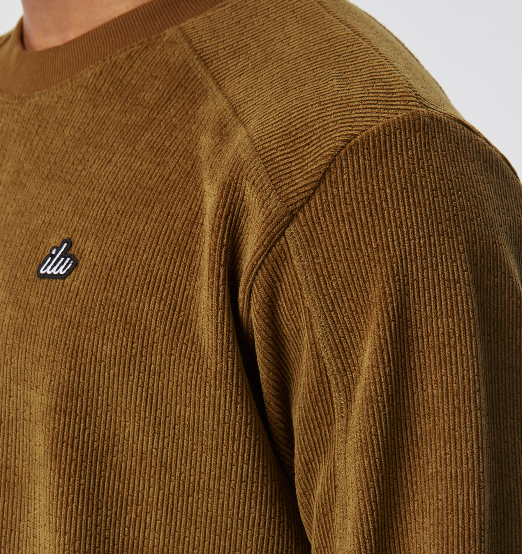 Textured LS Tee - Moss