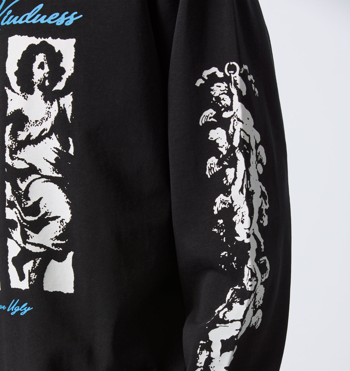 Peace Love Kindness Crop Box LS Tee - Black