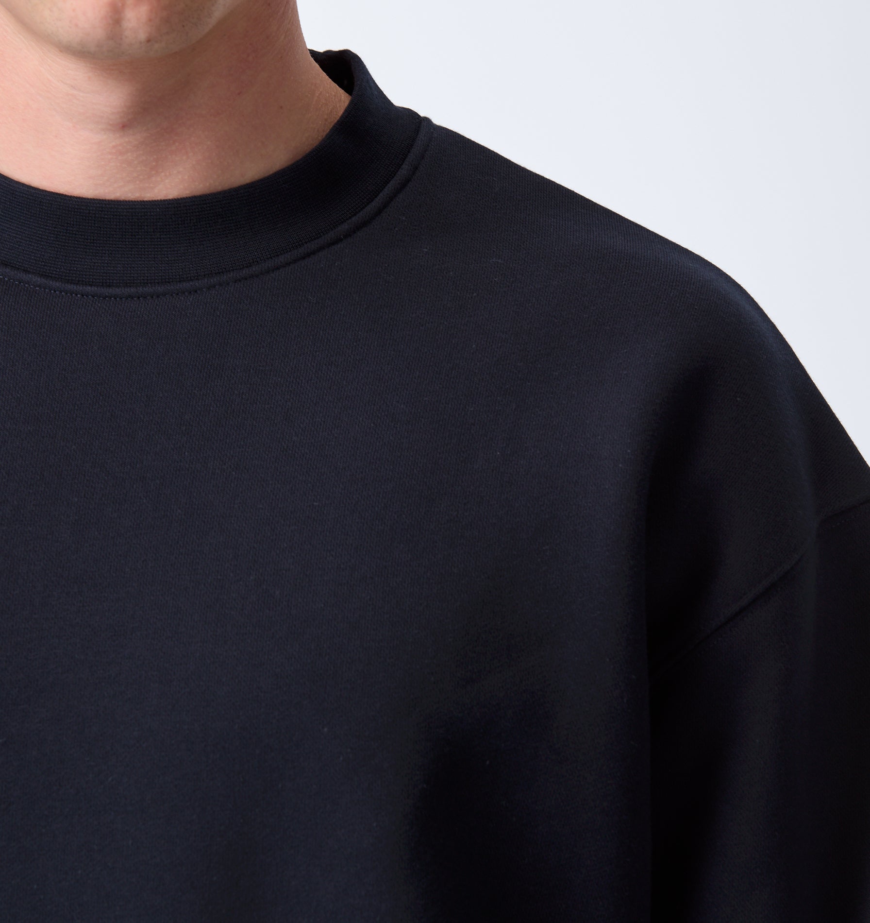 Heavy Box Crop Crew - Midnight Navy