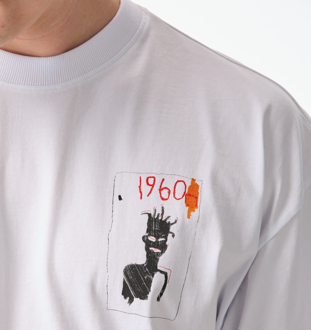 Basquiat Scribble Box Tee 2.0 - White