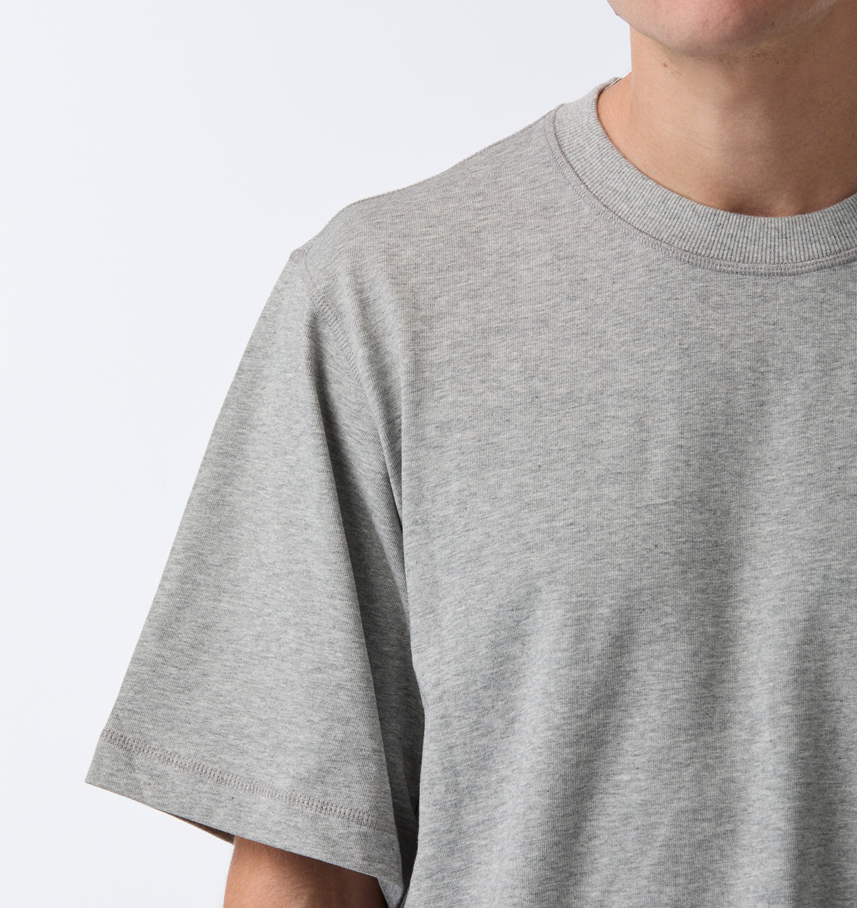 Crop Box Tee - Heather Grey