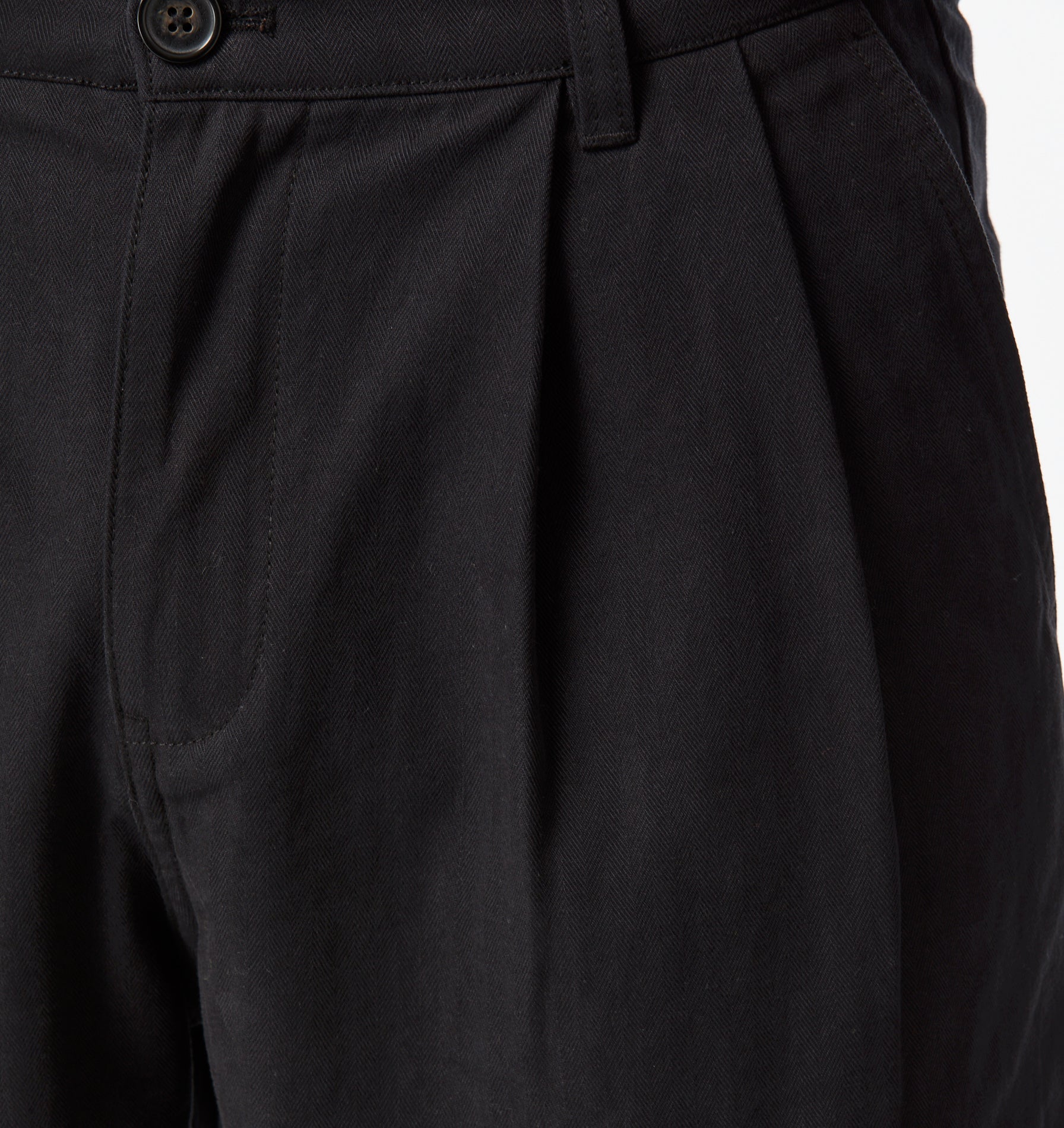Twin Pleat Pant - Black