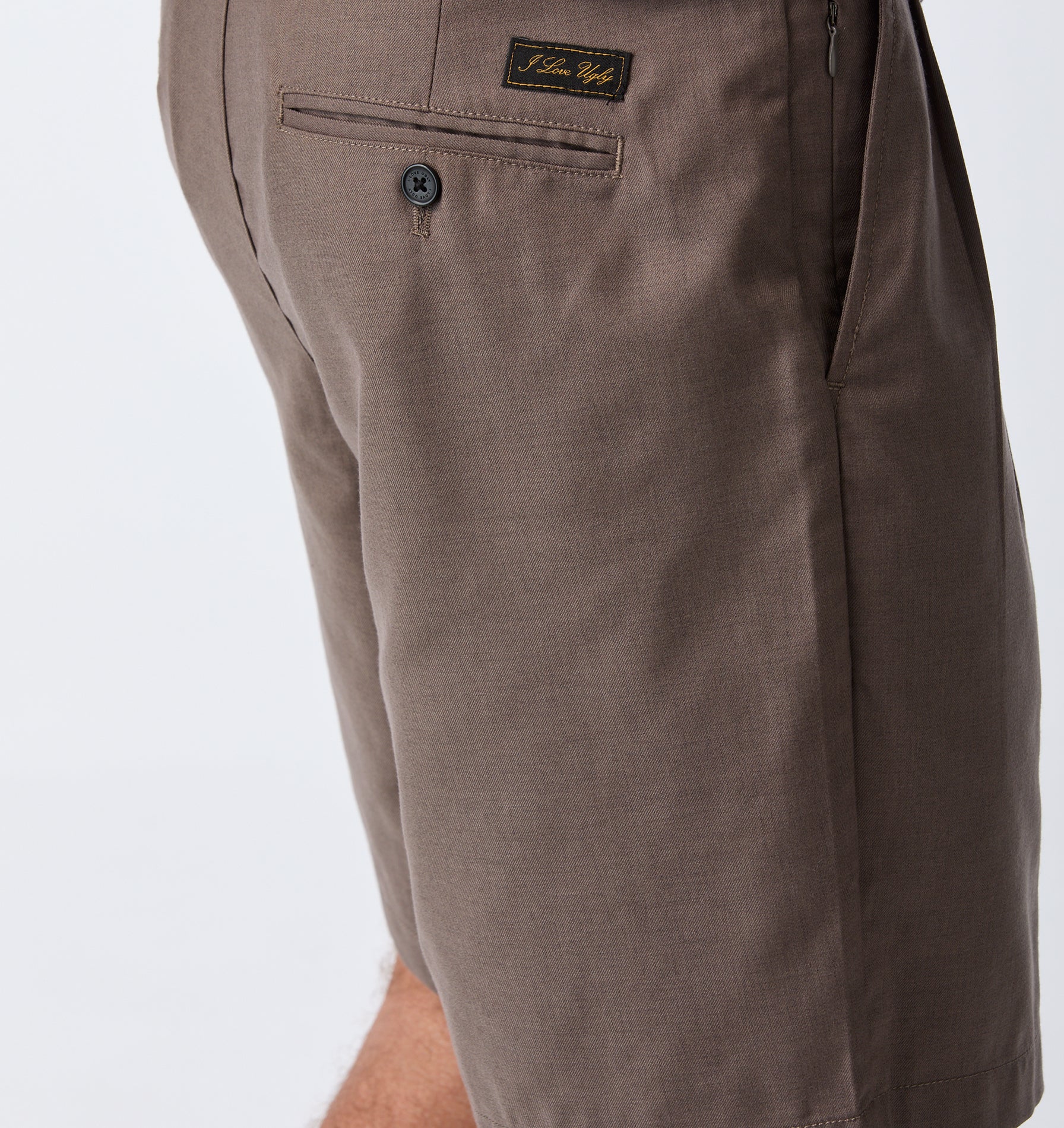 Quincy Pleated Short - Mushroom