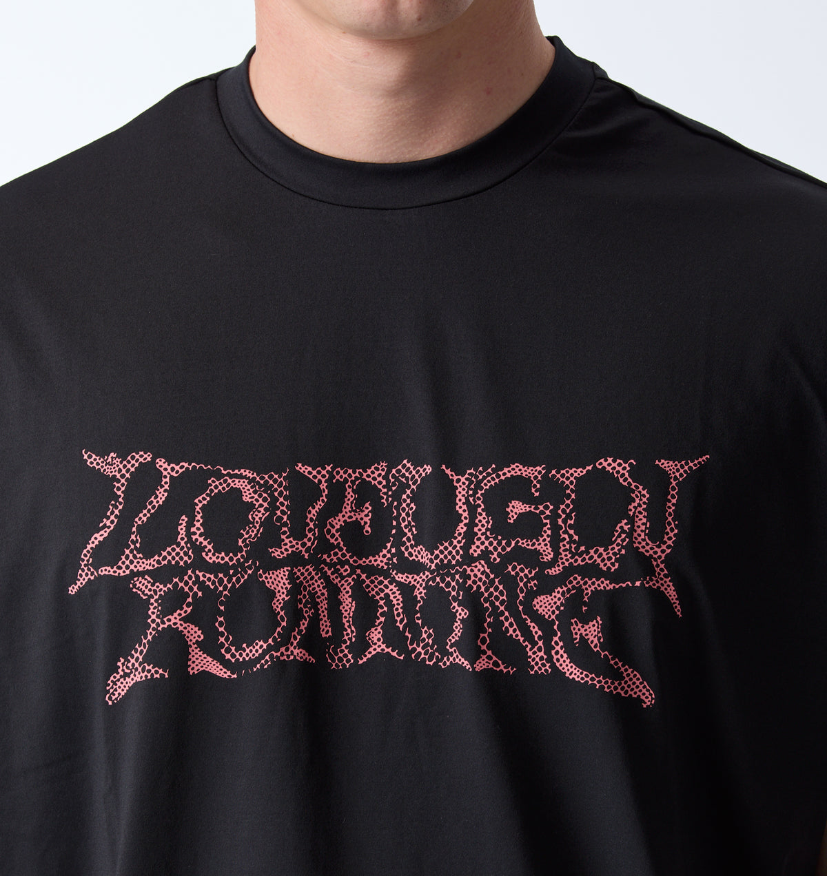 Liquified Active Crop Tee - Black/Ember Vortex