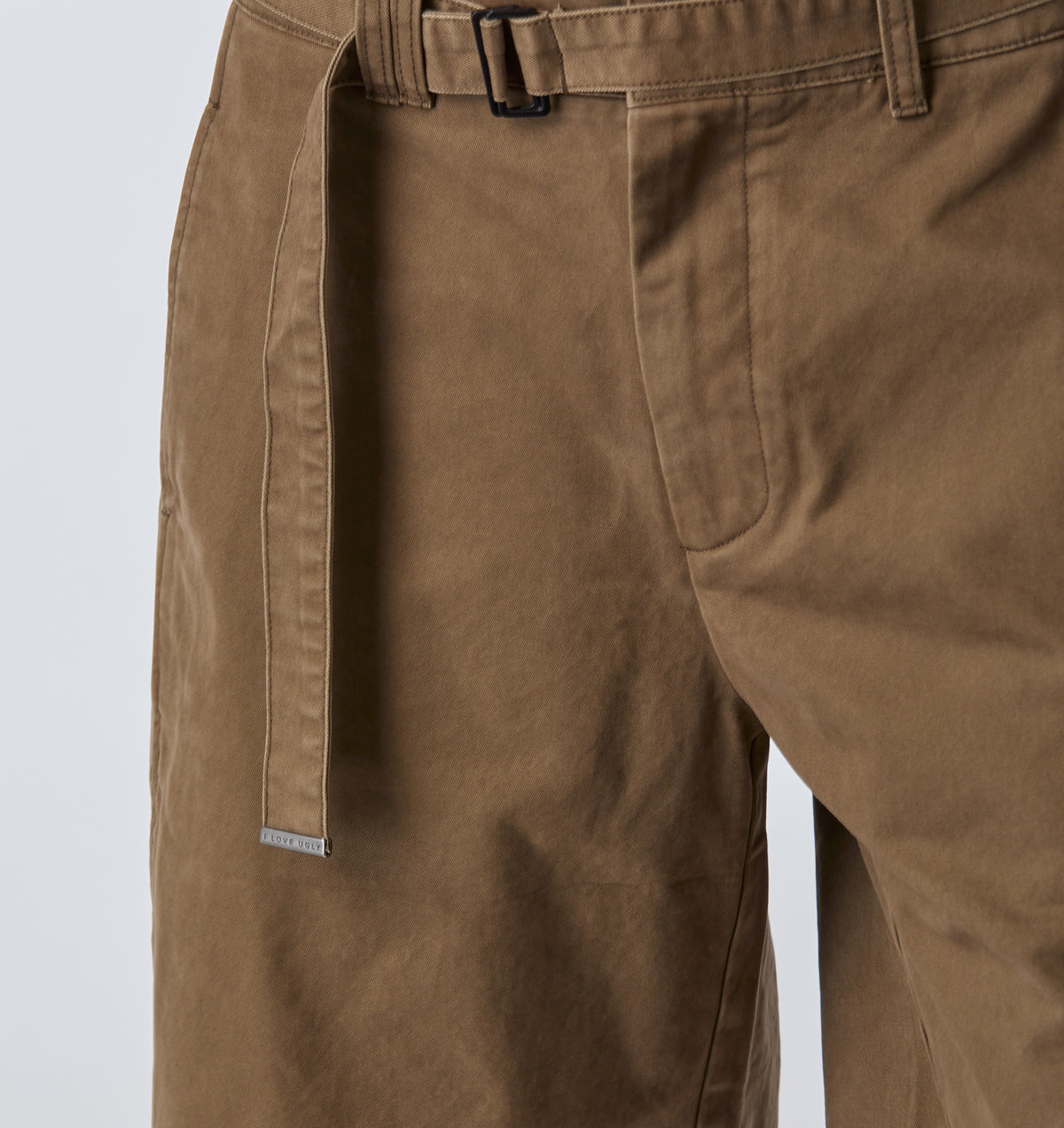 Belted Barrel Leg Short - Moss