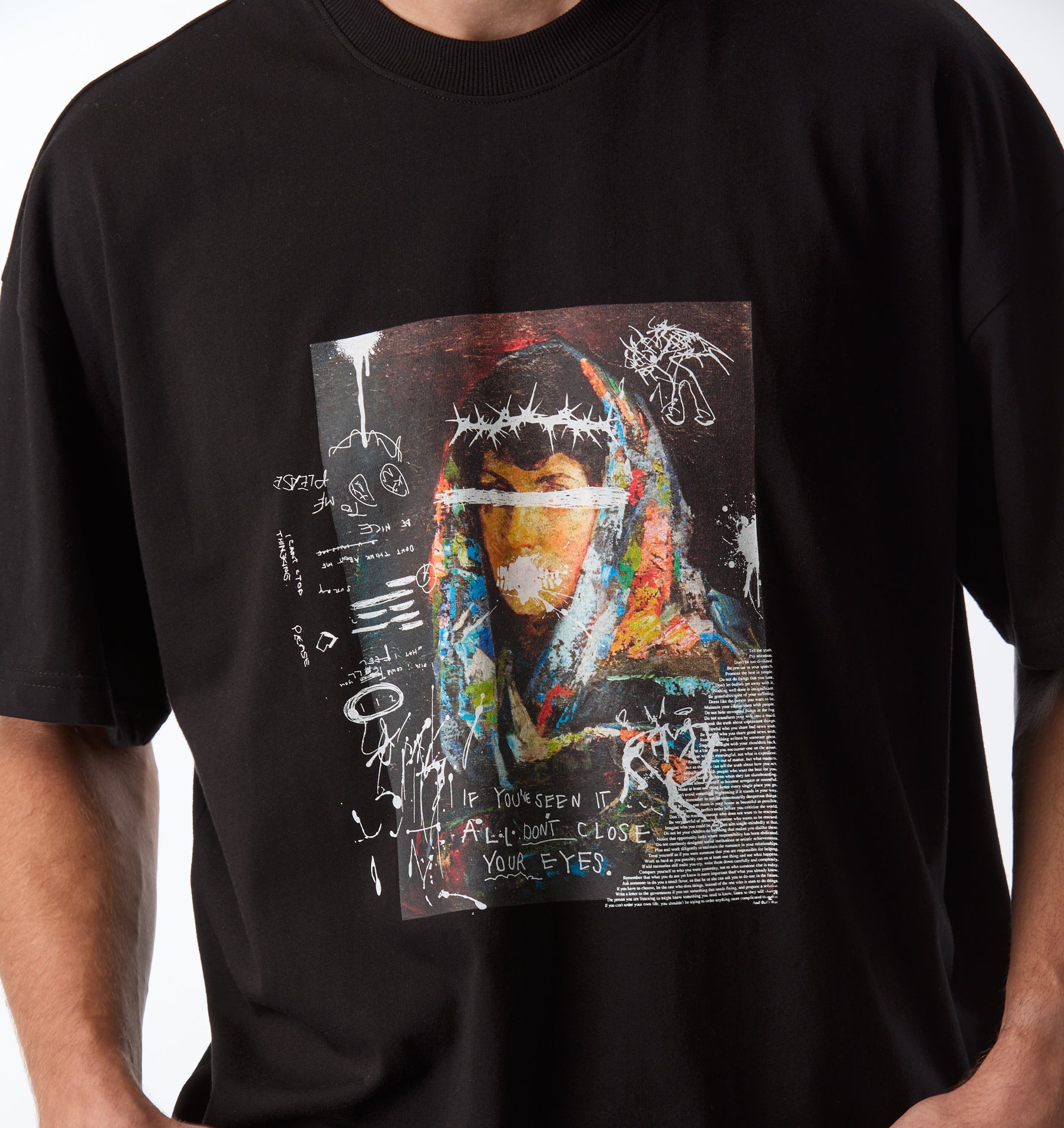 Close Your Eyes Box Tee 2.0 - Black