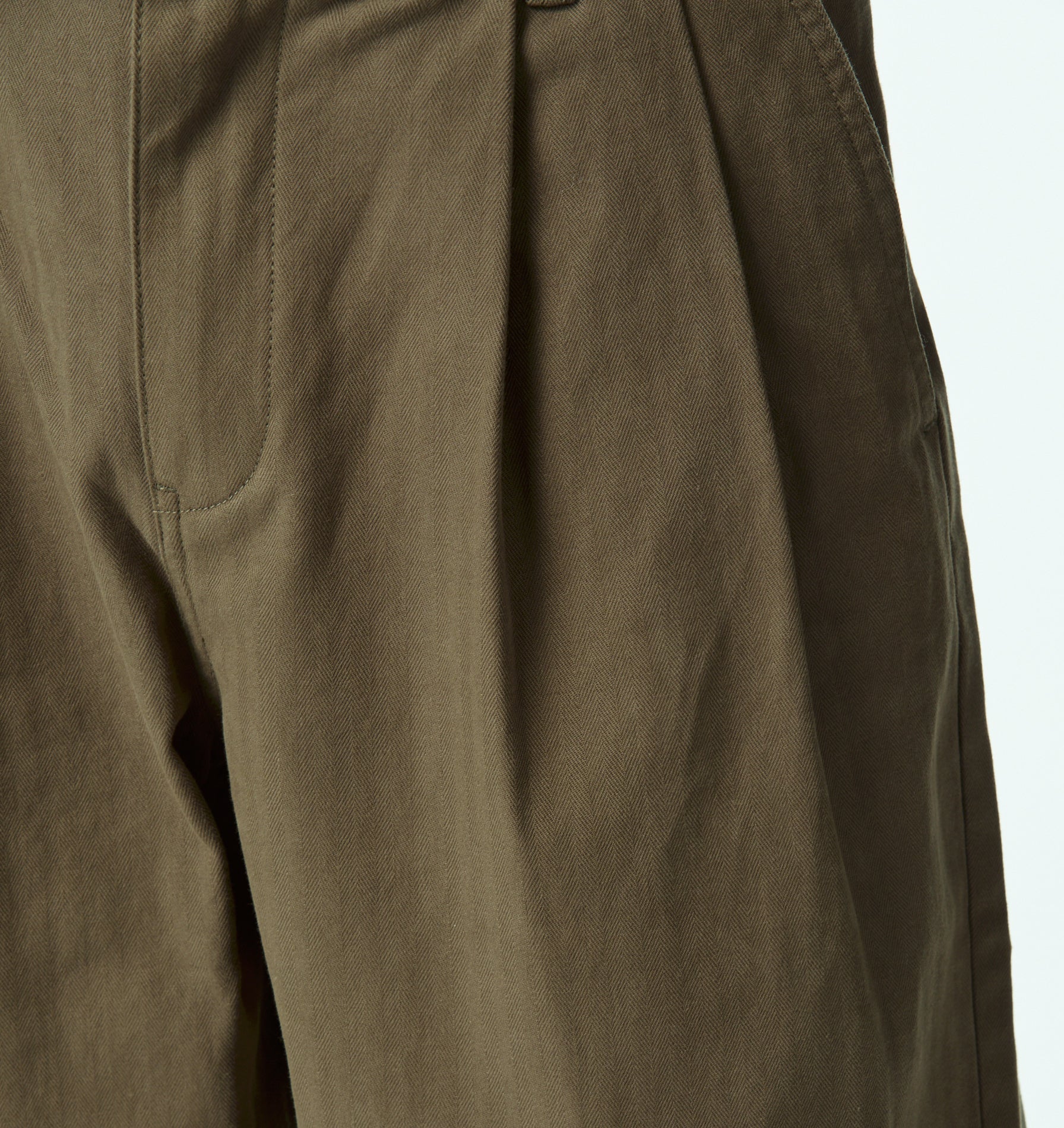 Twin Pleat Pant - Mushroom