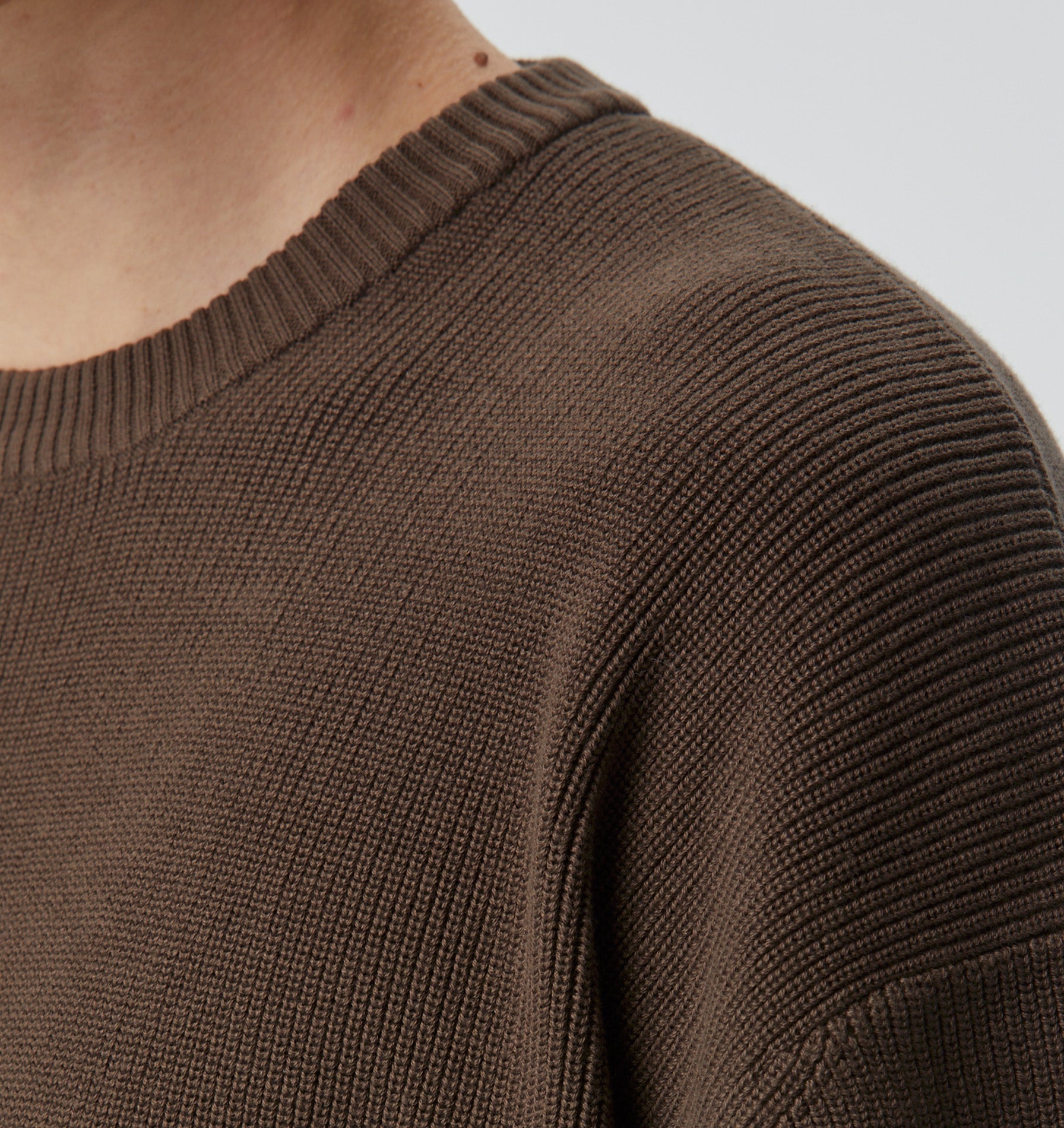Knit Box Tee - Burnt Olive
