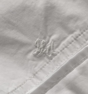 Crop LS Shirt - White Poplin