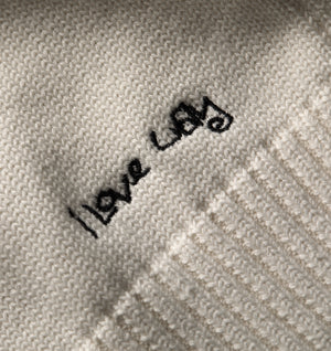 Midweight Crop Knit Sweater - Off White