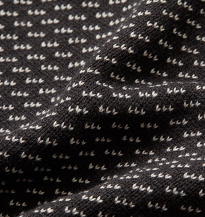 Crop Knit Sweater Textured - Black / Grey