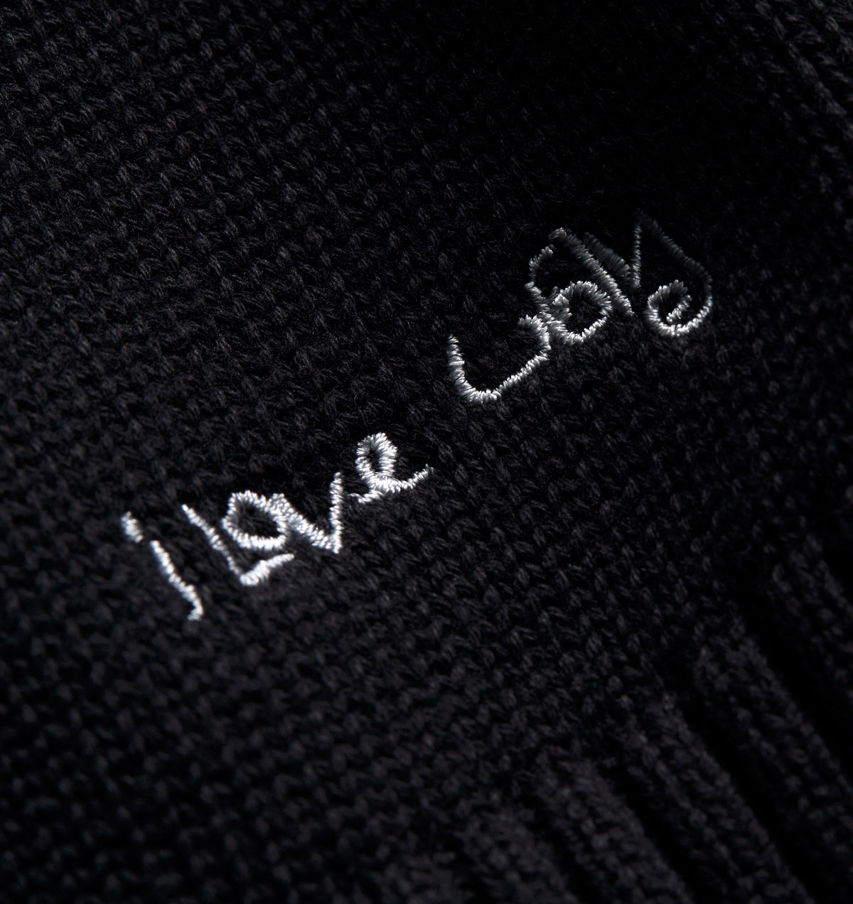 Midweight Crop Knit Sweater - Black