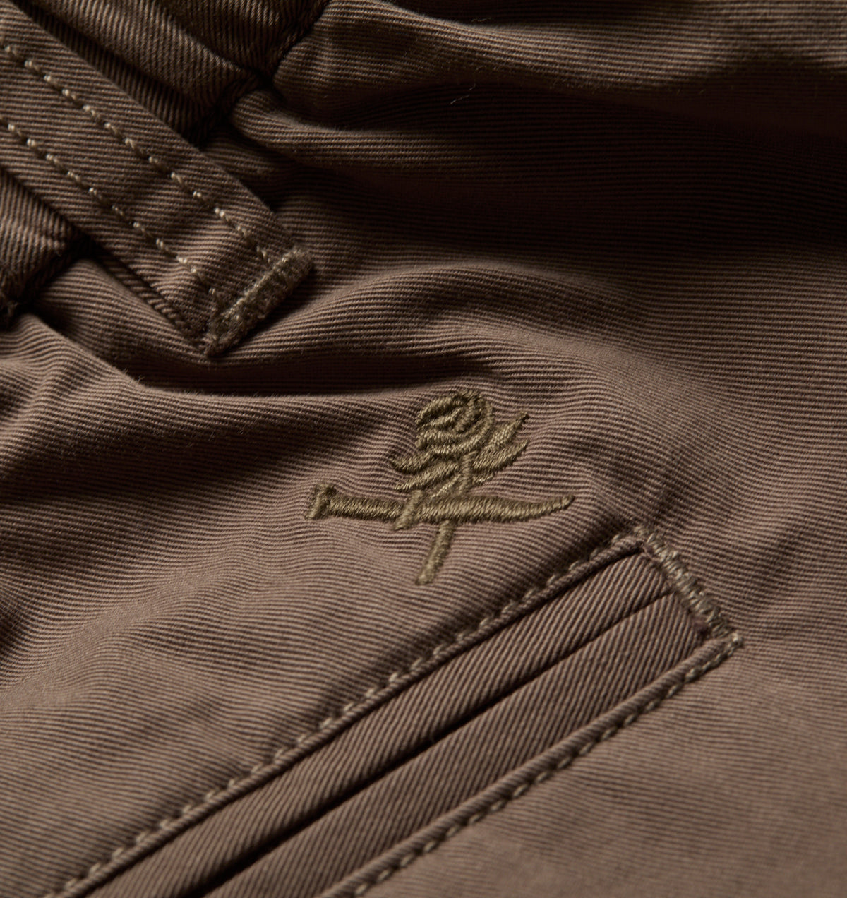 Cotton Albert Pleated Pant - Mushroom