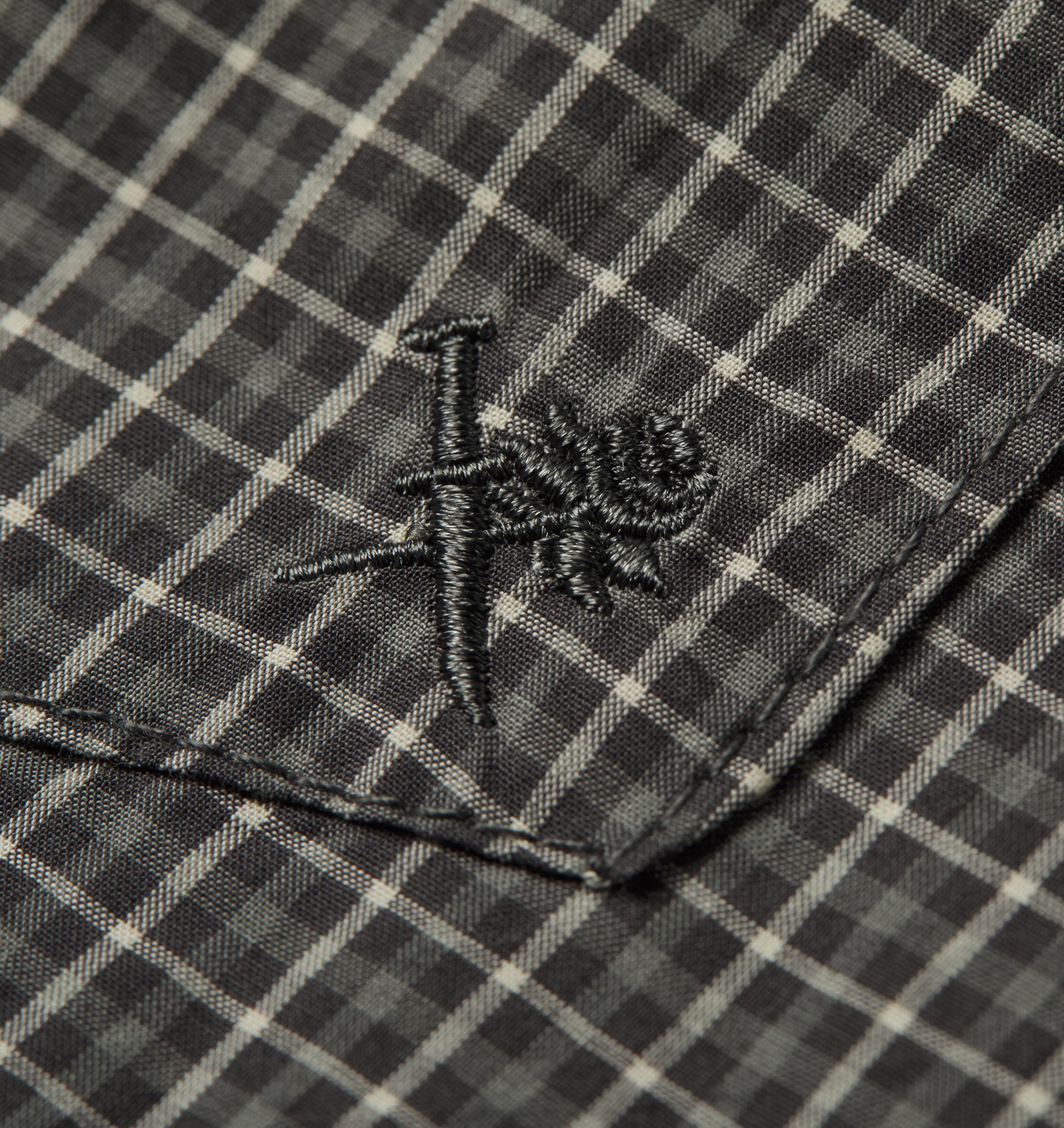 Check Cuban Collar SS Shirt - Grey/Green Check