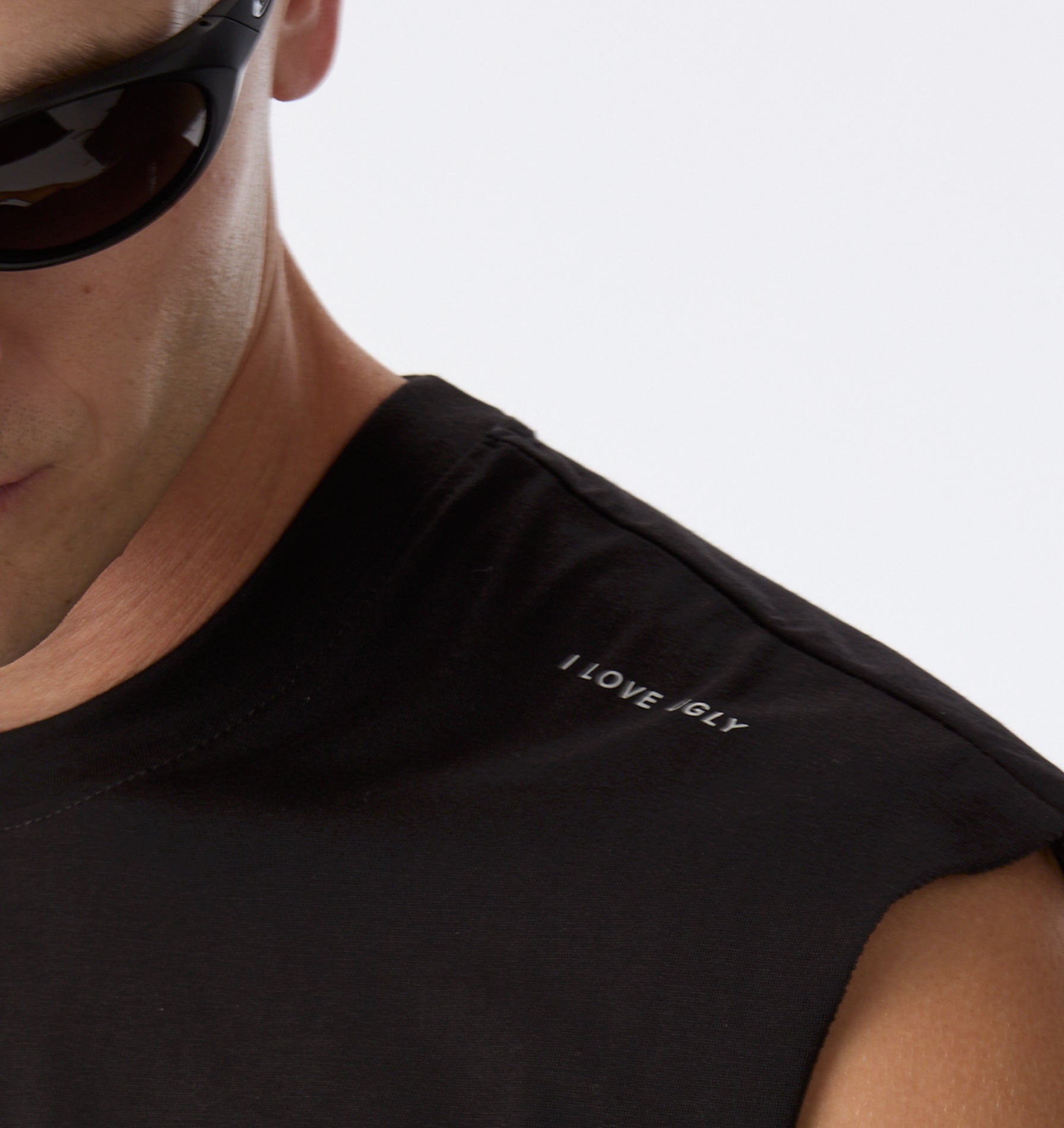 Cotton Active Crop Tank - Black