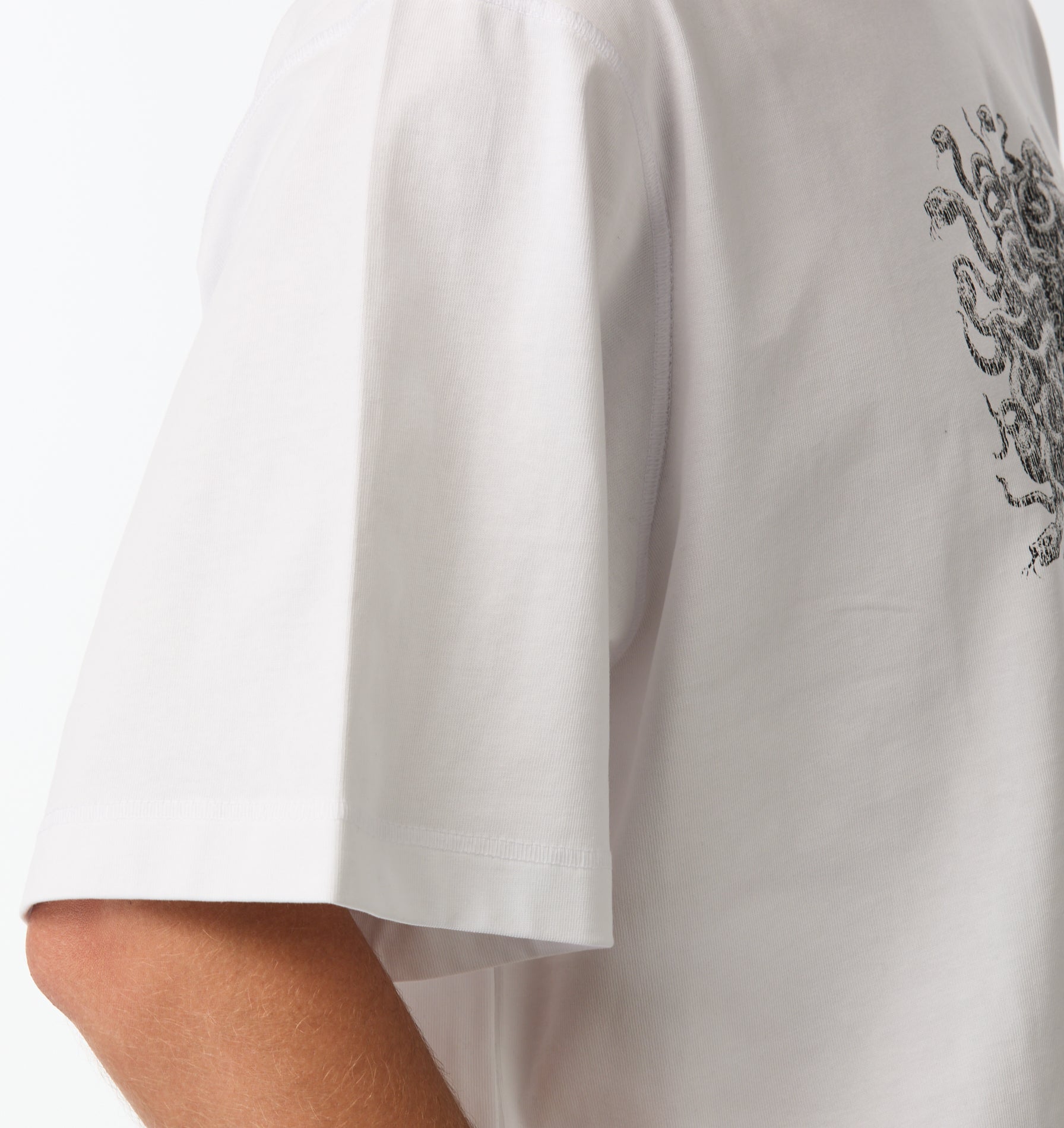 Medusa Crop Box Tee - White