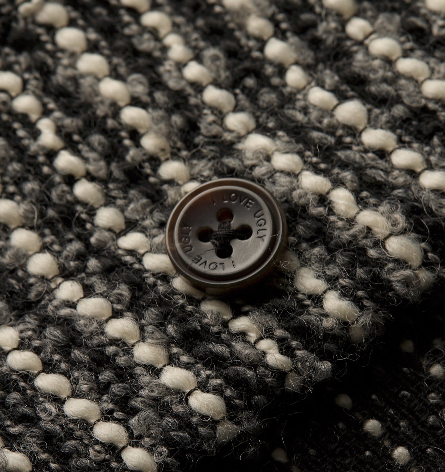 Boucle Overshirt  - Grey/White Stripe