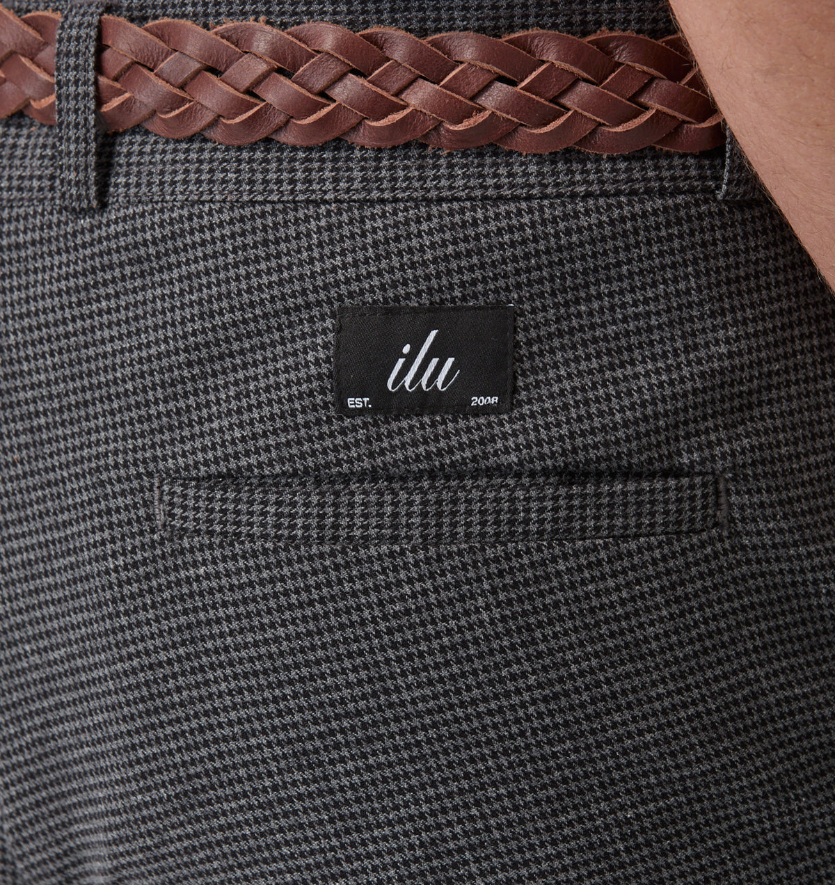 Slim Kobe Pant - Charcoal Houndstooth