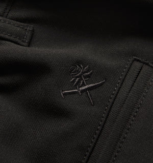 Cotton Albert Pleated Pant - Black