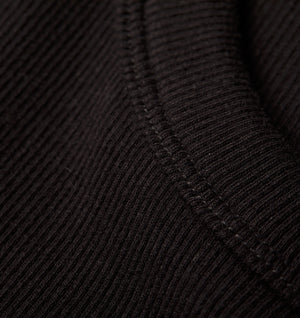Ribbed Slim Tank - Black
