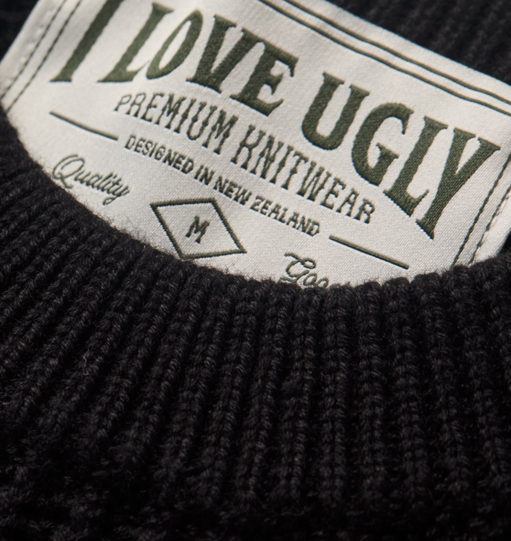 Mesh Cropped Knit Sweater - Black