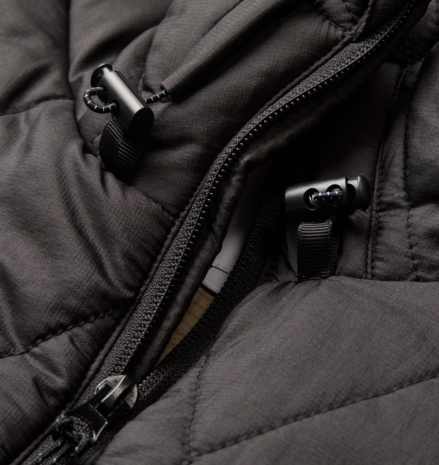 Puffer Hood Jacket - Black