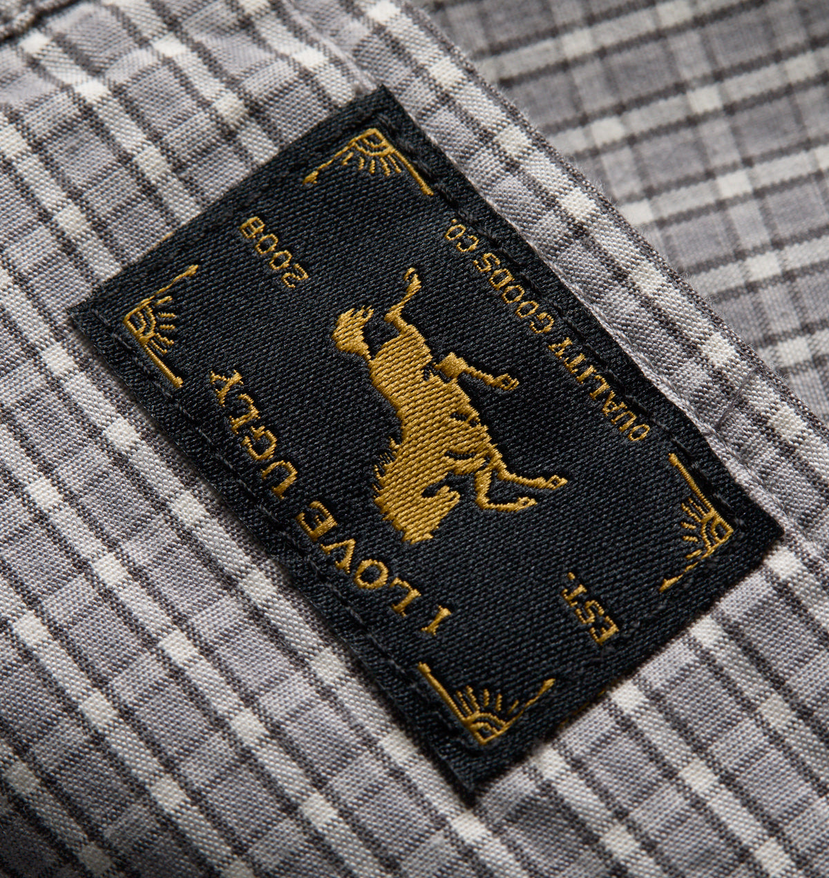Box Cuban Collar Shirt - Concrete Check