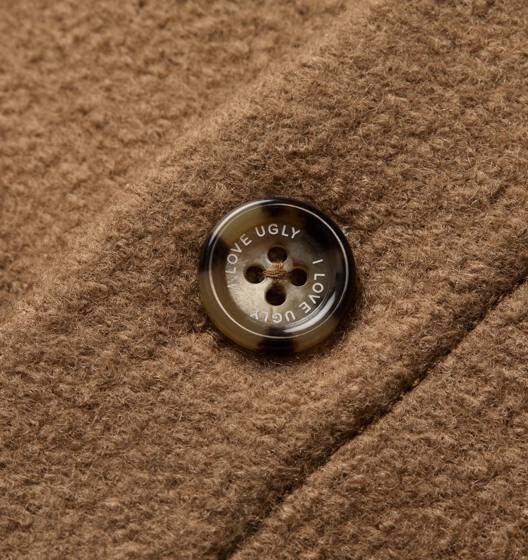 Boiled Wool Overshirt - Camel