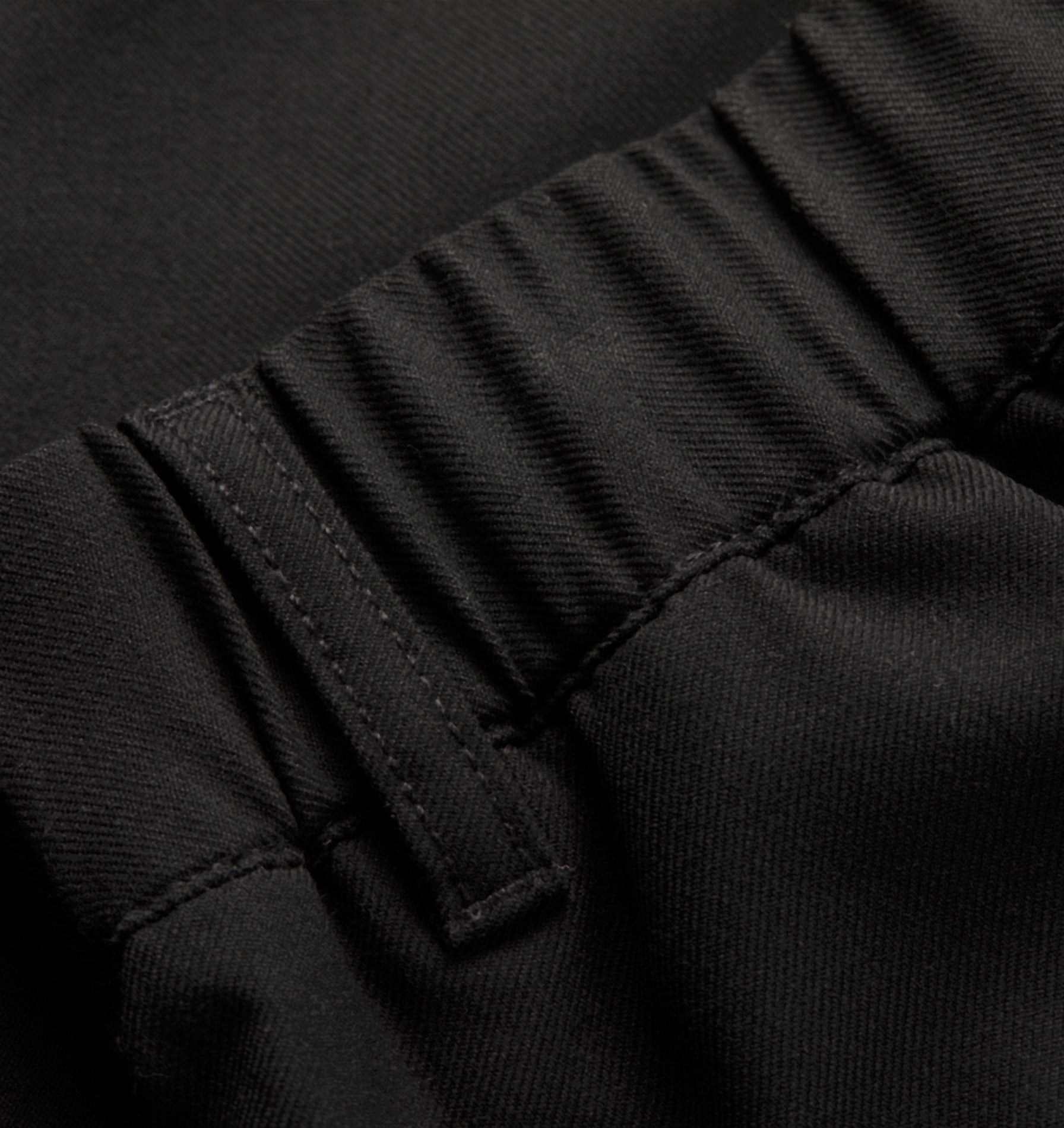 Cotton Albert Pleated Pant - Black