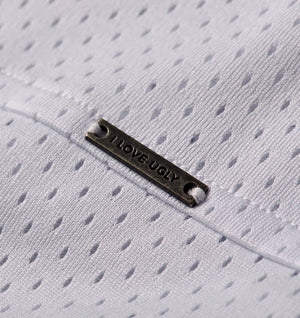 Mesh Crop Box Tee - White