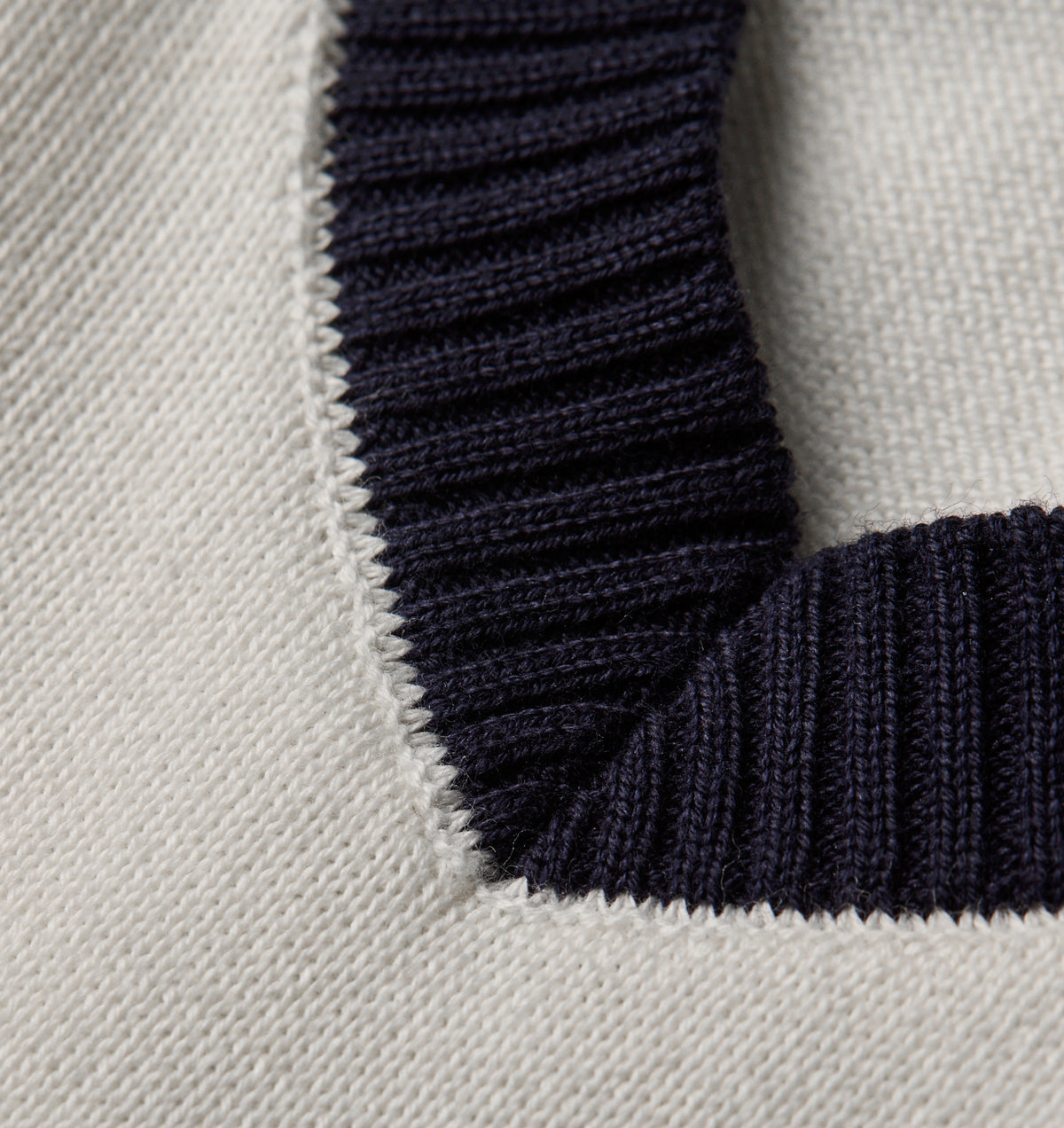 Knit SS Polo - Off White/Navy