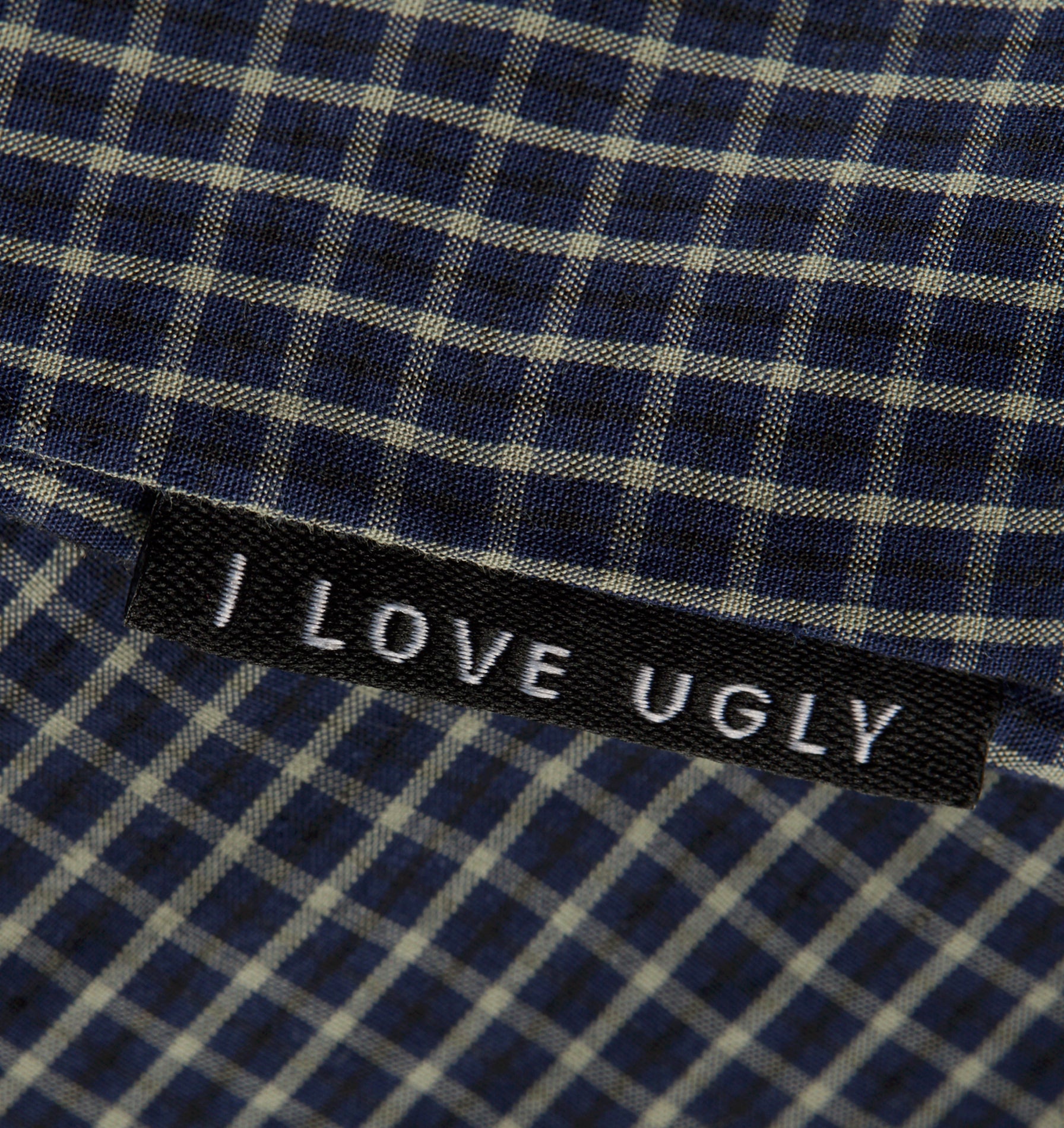 Box Cuban Collar Shirt - Navy Check