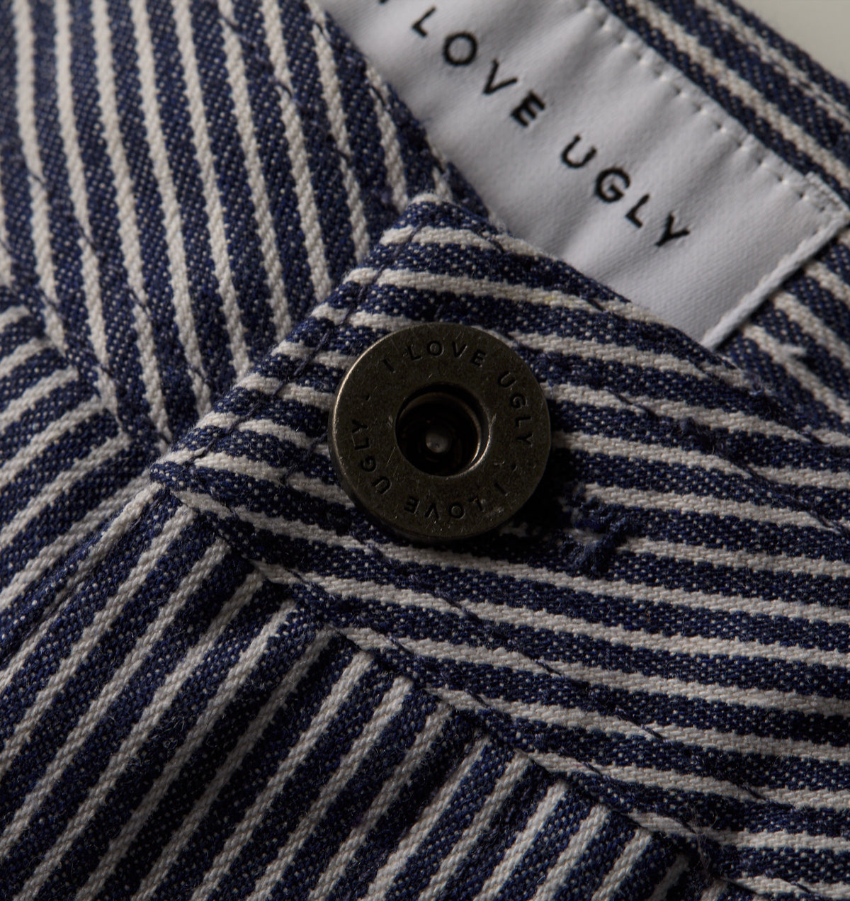 Edgar Wide Pant - Navy/ White Stripe