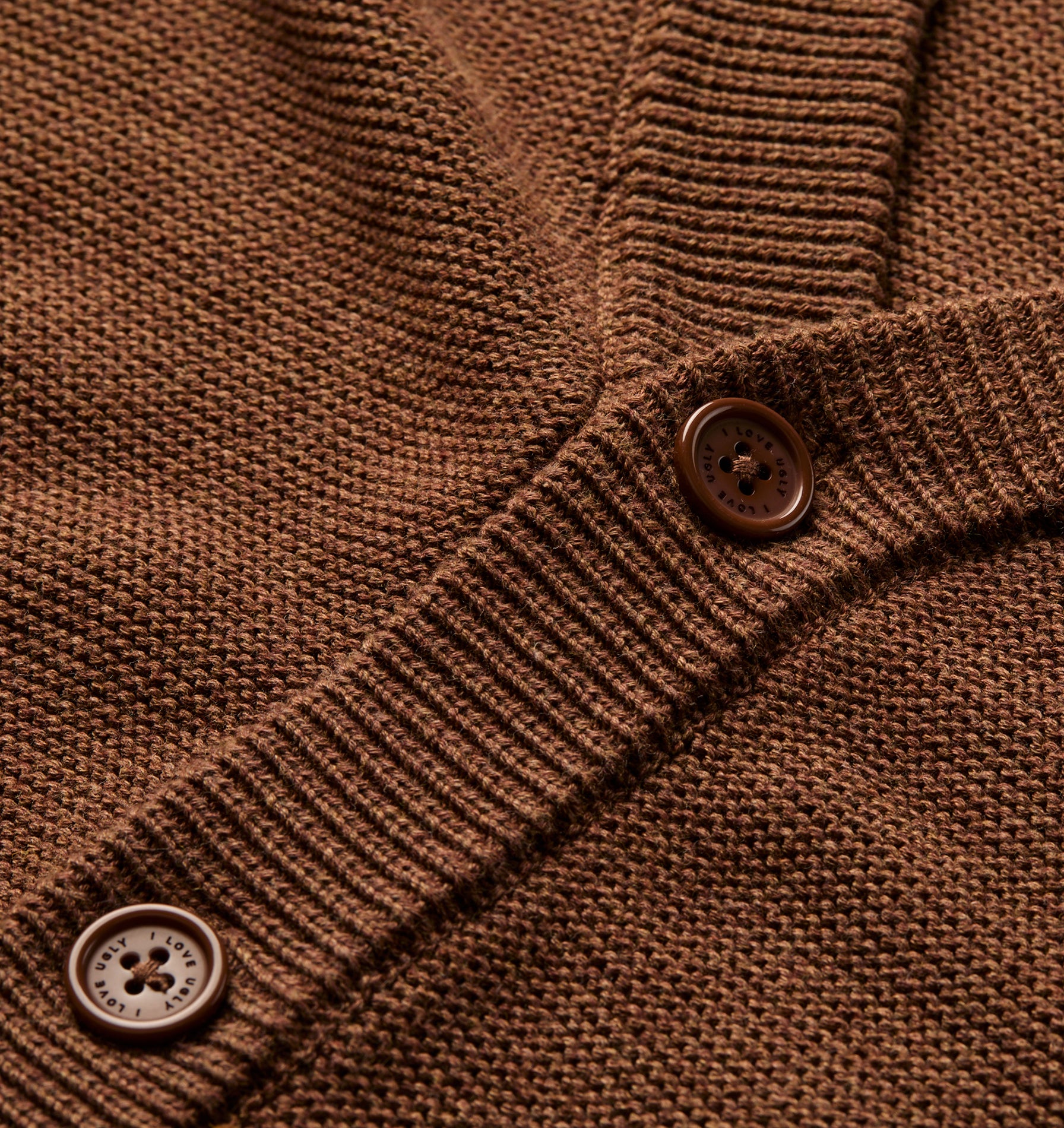 Nelson Cotton Cardigan - Nutmeg