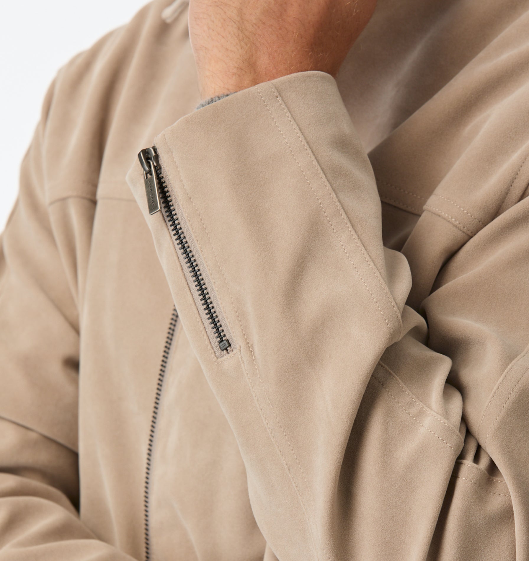 Mason Suede Jacket - Stone