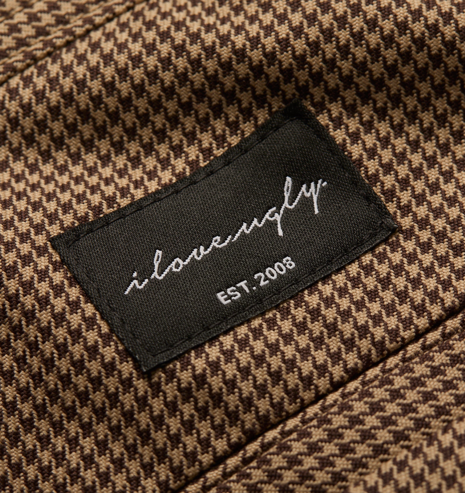 Kobe Pant - Beige Houndstooth