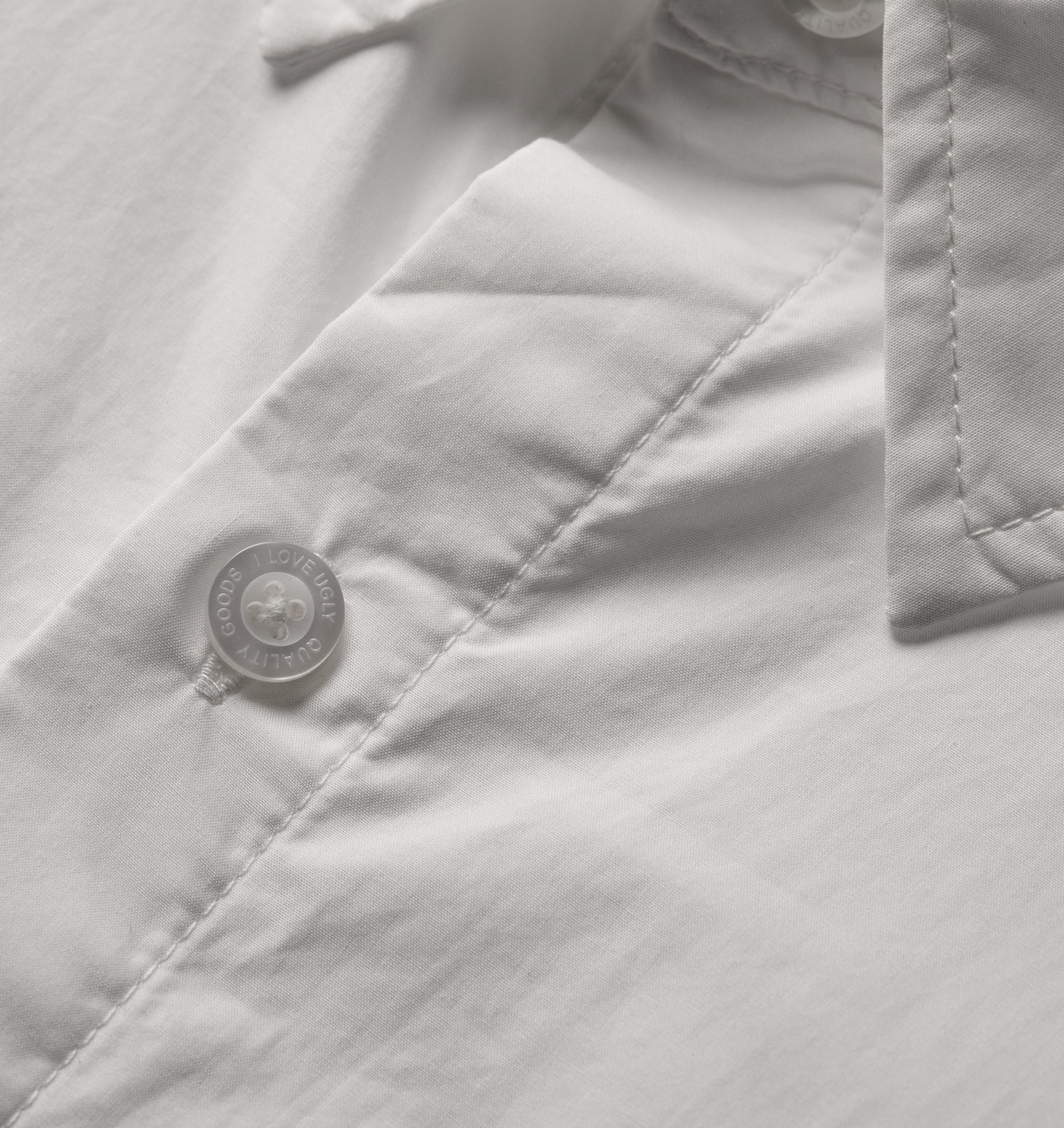 Crop LS Shirt - White Poplin