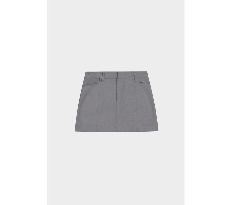 Stevie Tailored Skirt - Grey