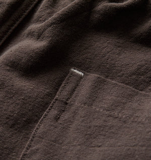 Linen Stirling Relaxed Pant - Mushroom