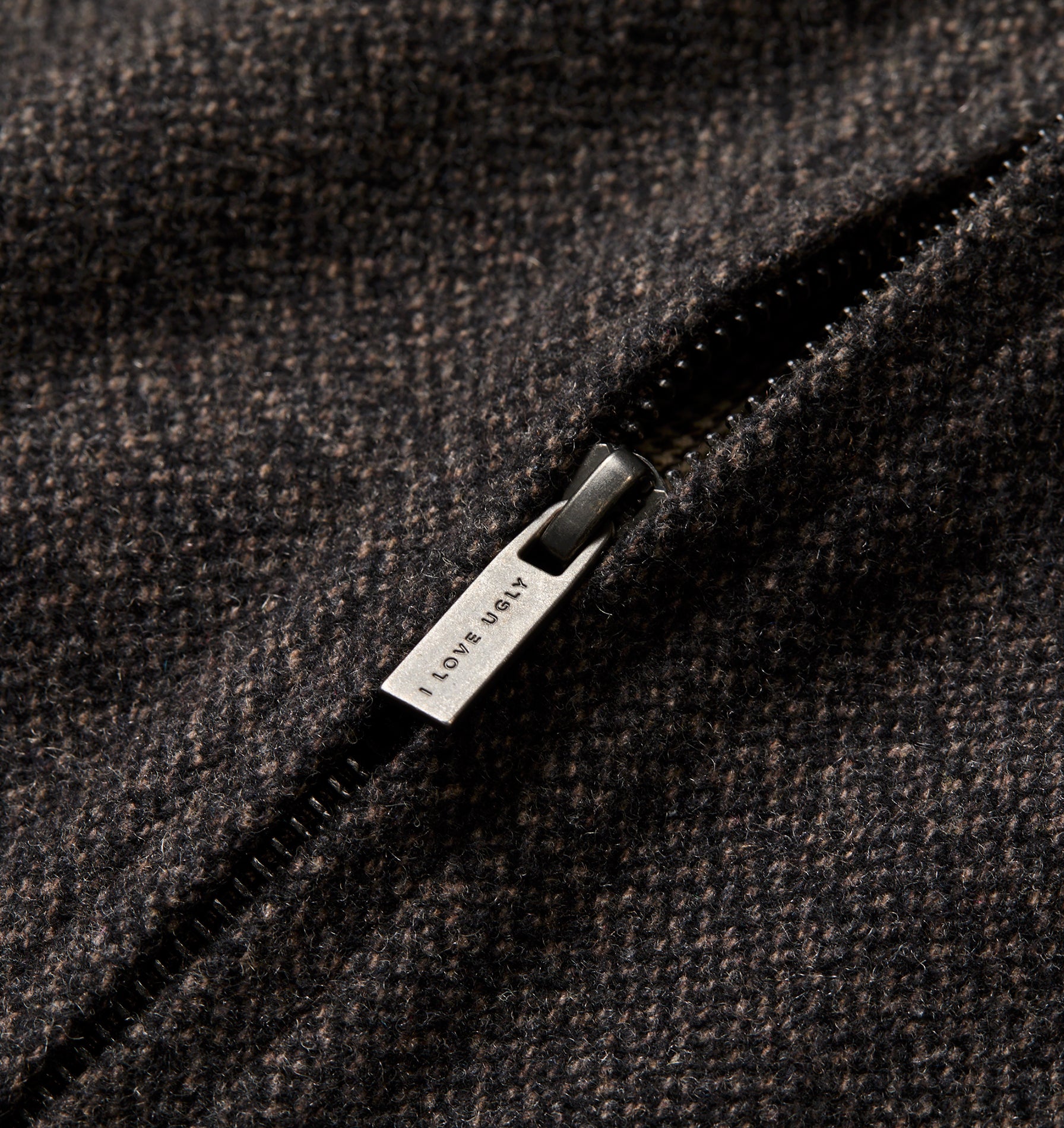 Funnel Neck Jacket - Charcoal Tweed