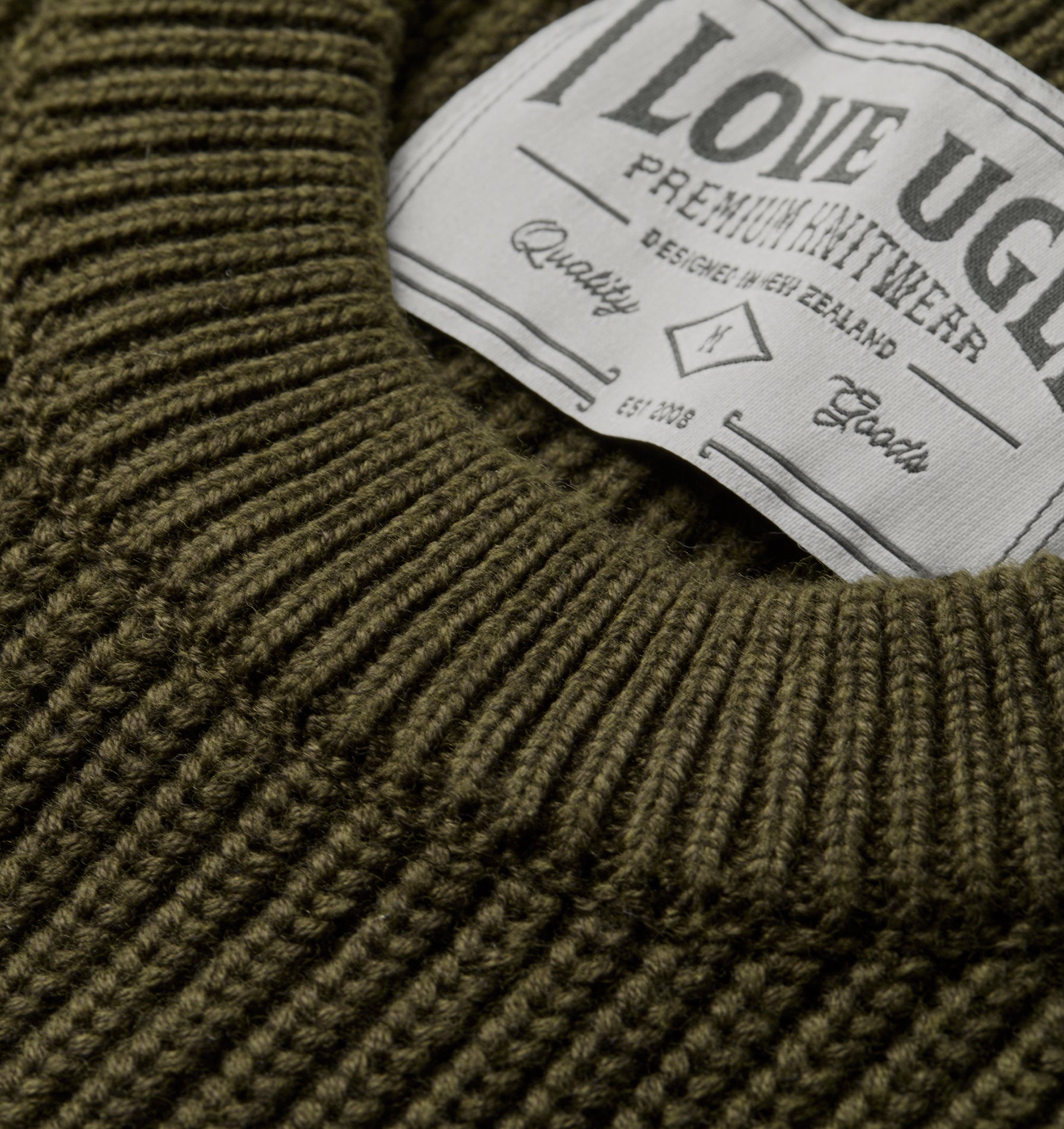 Militia Cropped Knit Sweater - Olive Marle | I Love Ugly