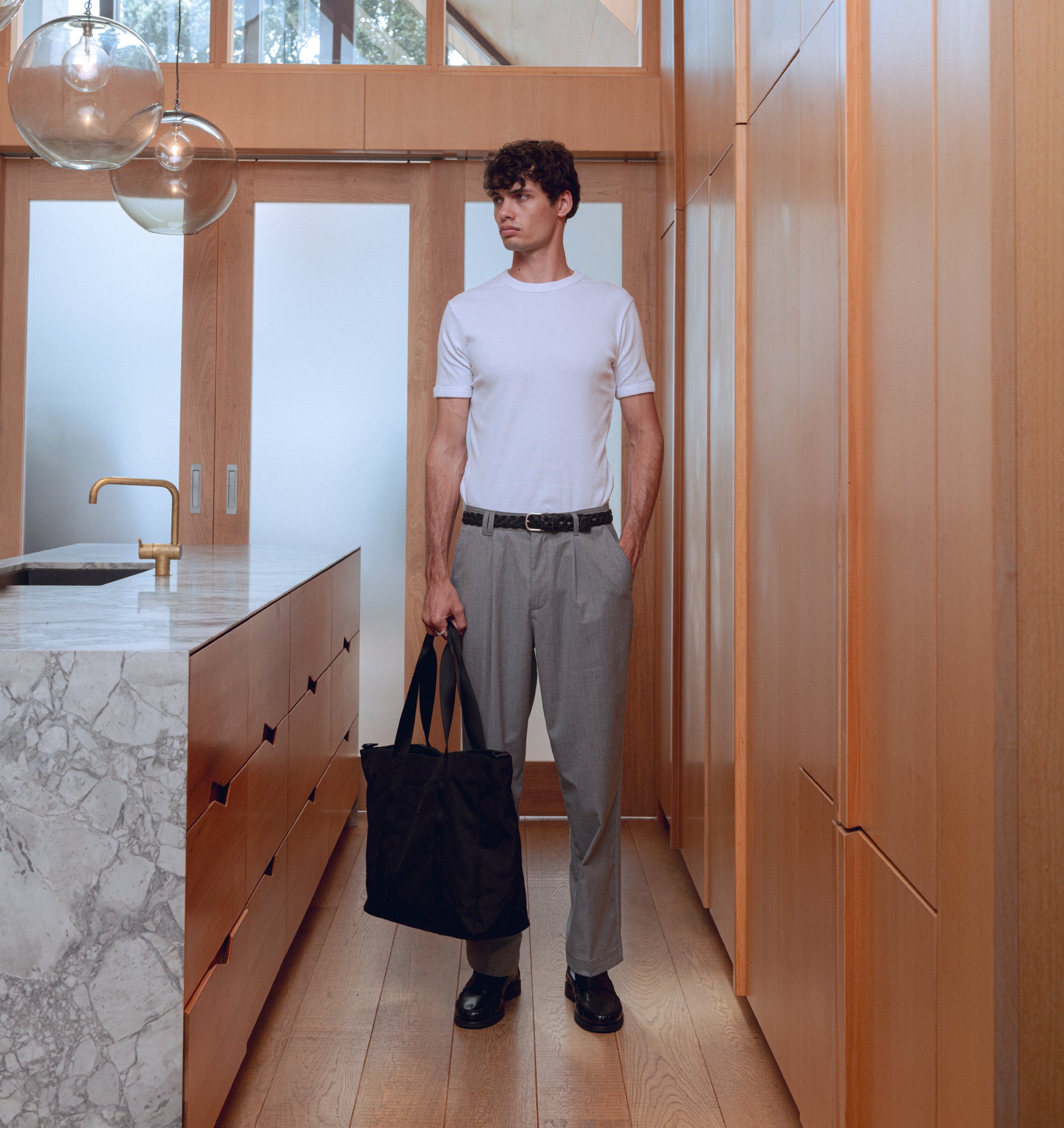 Winston Pant - Grey Pinstripe