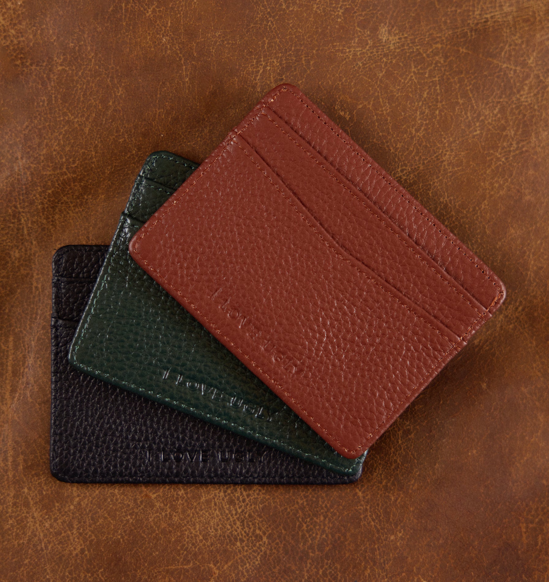 Kingsley Leather Card holder - Green