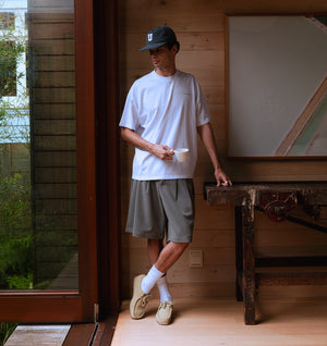 Alby Pleated Short - Grey Marle